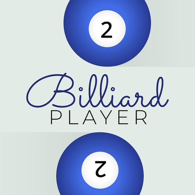 Vector a poster of billiard concept for sport competition