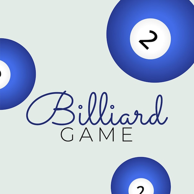 Vector a poster of billiard concept for sport competition