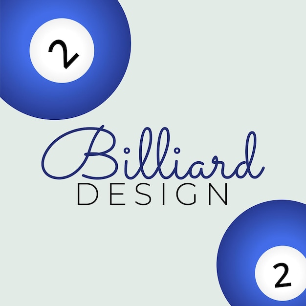 A poster of billiard concept for sport competition