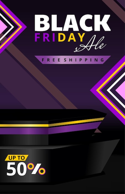 Poster for black friday event discount product advertisement