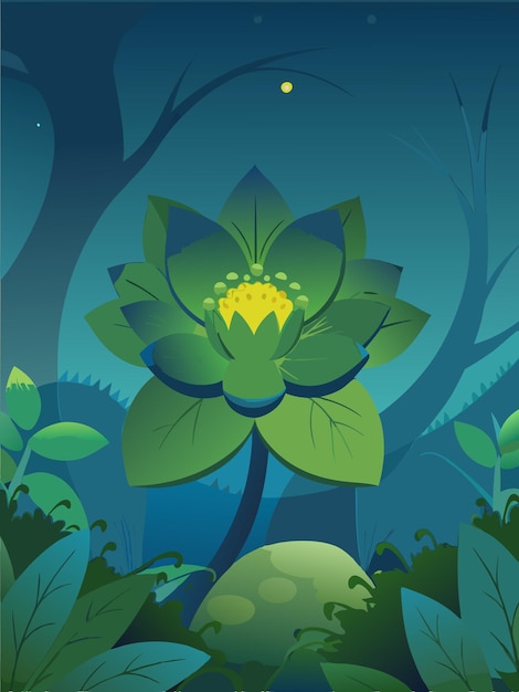 Vector a poster for a book called the lotus flower