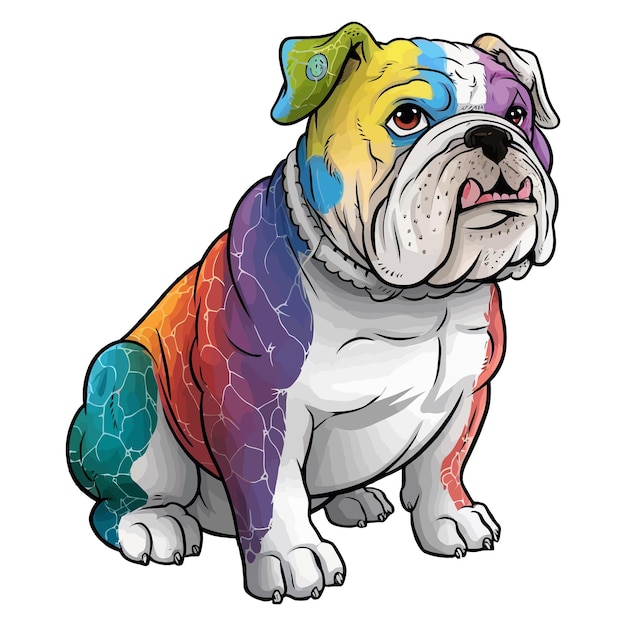 Vector a poster of a bulldog dog with the word pug on it