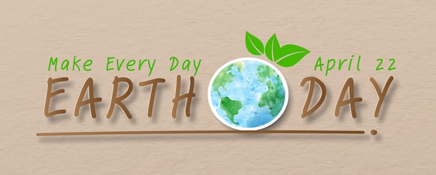 Vector poster campaign's of earth day in paper cut and banner vector design