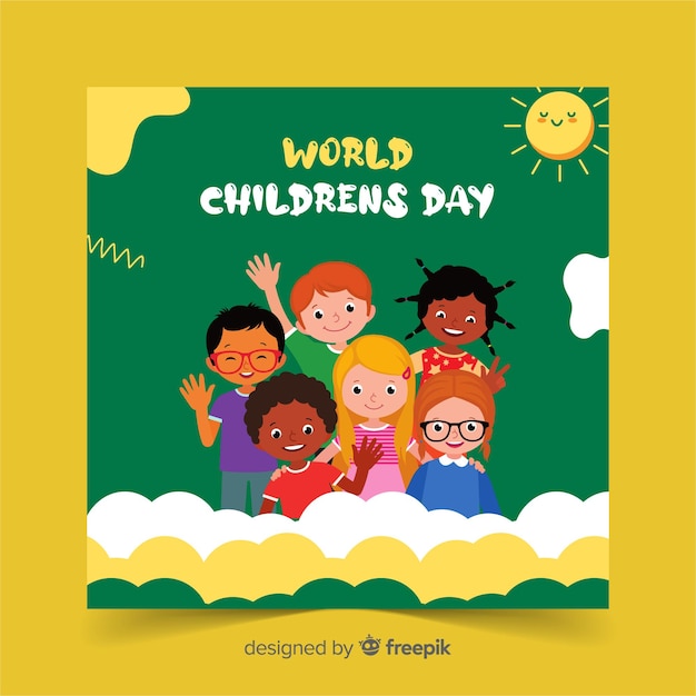 a poster of childrens day written by children