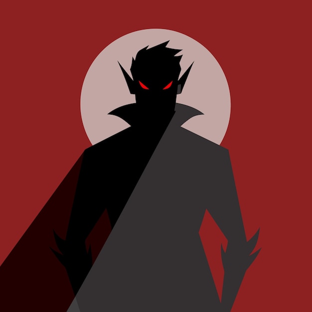 a poster for a comic book character with a red background