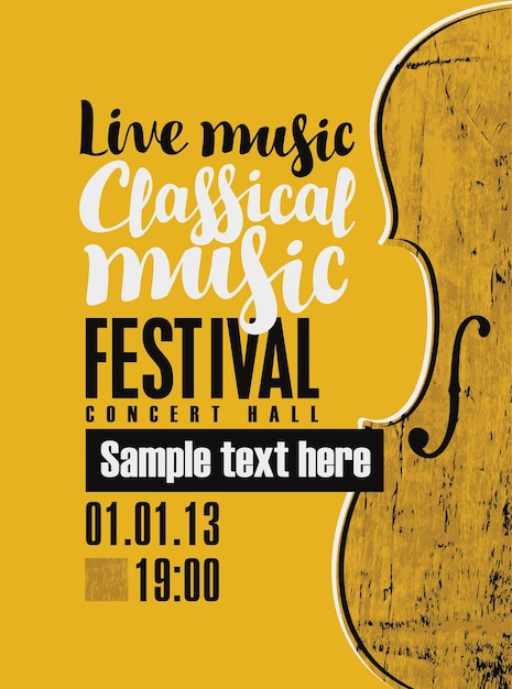 Poster for a concert of classical music