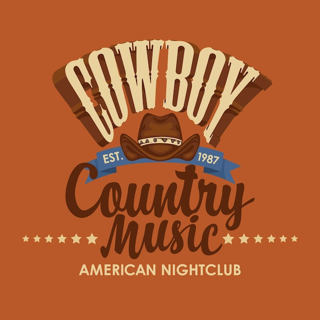 Vector poster for country music festival