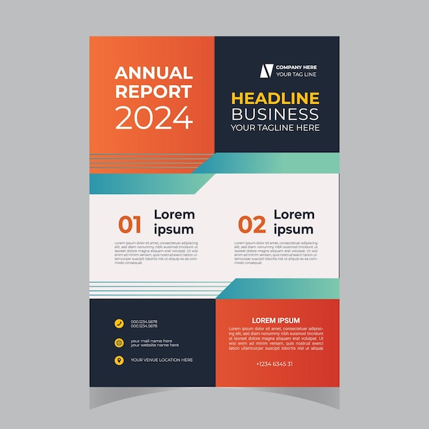 Poster cover book design template with space for photo background Use for annual report