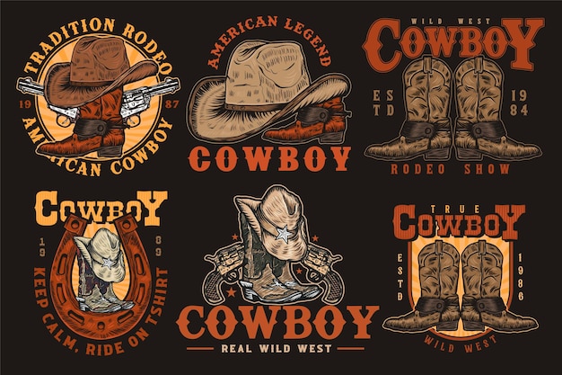 a poster of a cowboy and cowboy with cowboy hats