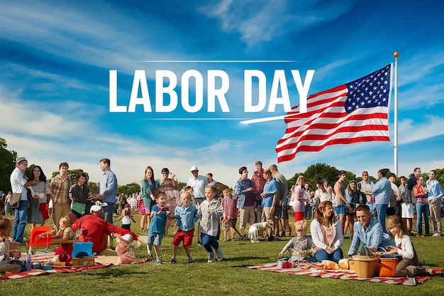 a poster for a day of the labor day