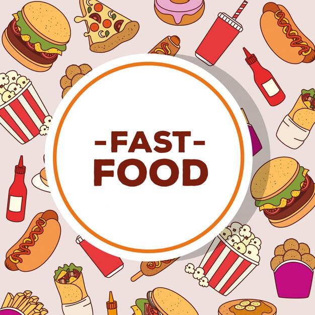 Poster of delicious fast food