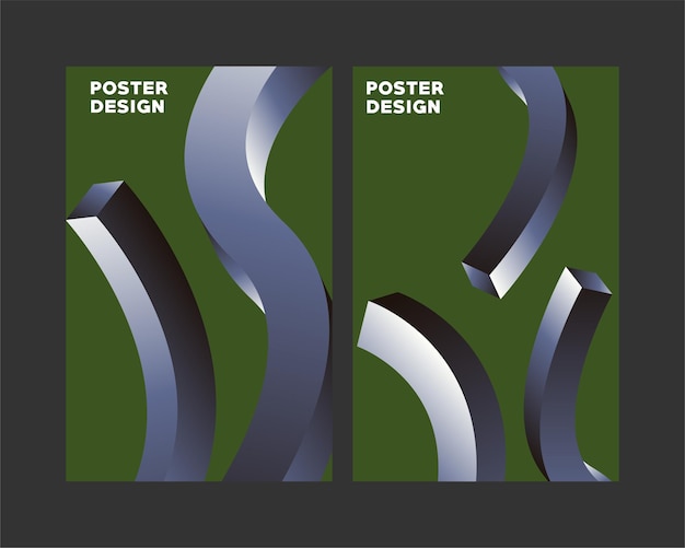 POSTER DESIGN ABSTRACT SHAPE