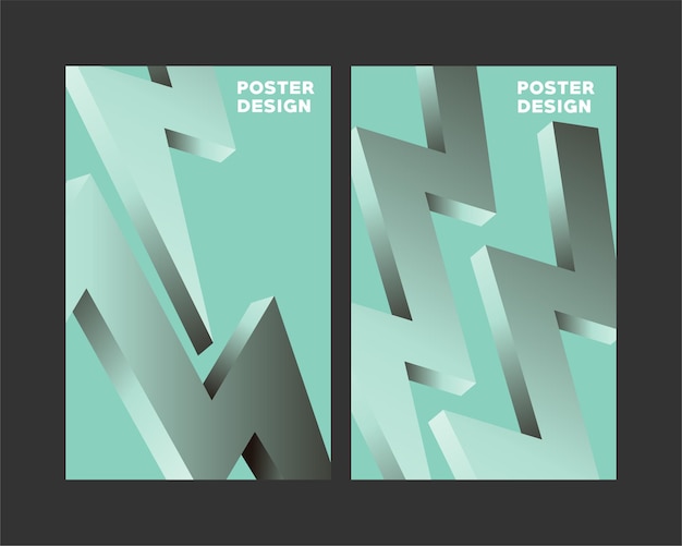 POSTER DESIGN ABSTRACT SHAPE