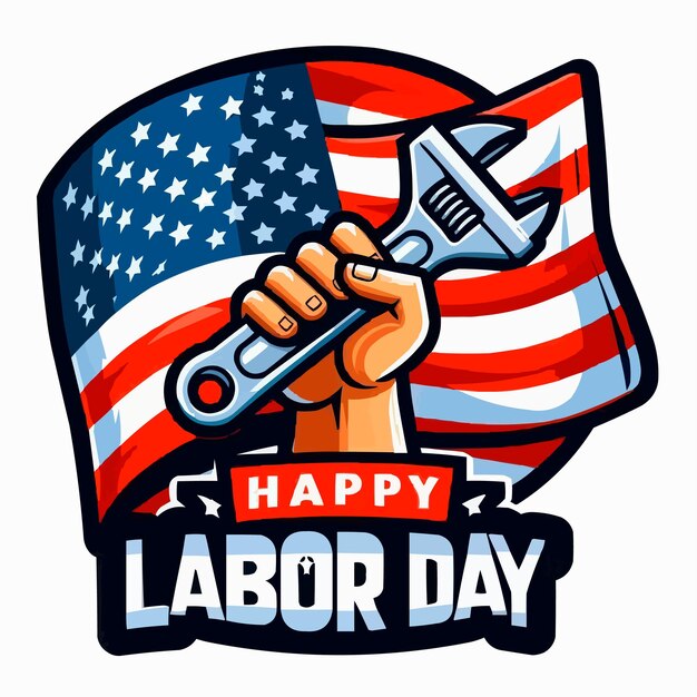 Vector a poster design for the happy labor day