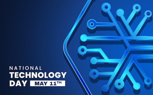 Poster design of technology good for national technology day celebration May 11