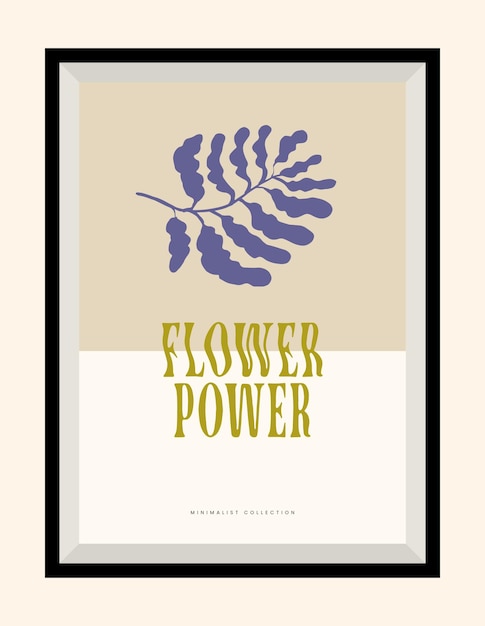 Poster design with vector flower illustration