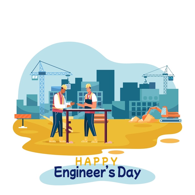 Vector a poster of an engineers engineer day day