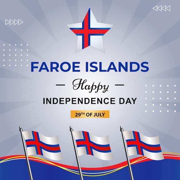 A poster for faroe islands happy independence day.