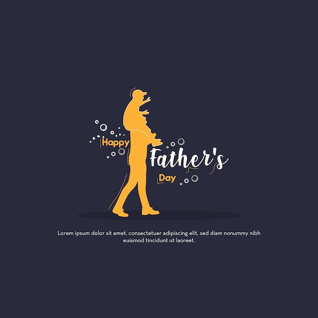 A poster for father's day with a man holding a baby in his arms.