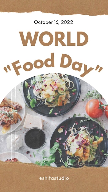 Vector a poster for a food day that says work day