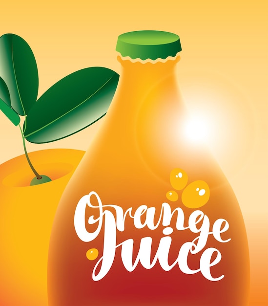 poster for fresh orange juice