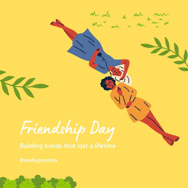 a poster for friendship day with a quote from friendship