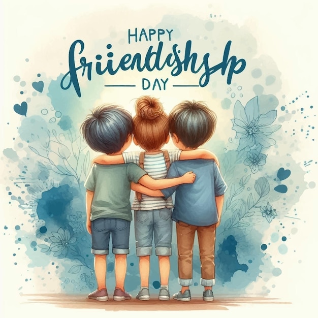 Vector a poster for happy friendship day with a happy friendship day