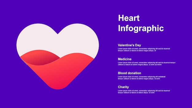 a poster for a heart design with a red heart on it