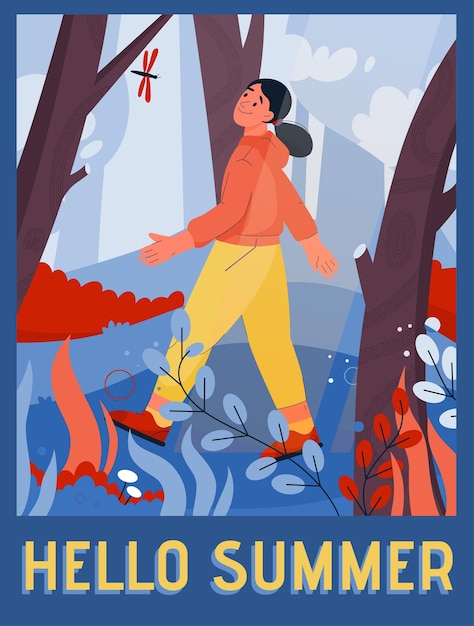 poster of hello summer concept