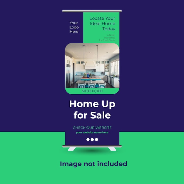 Vector a poster for home for sale shows a home for sale