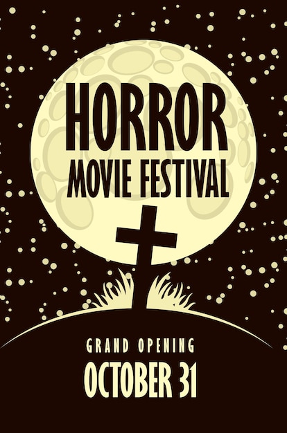 Vector poster for horror movie festival