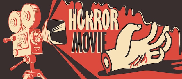 Vector poster for horror movie festival