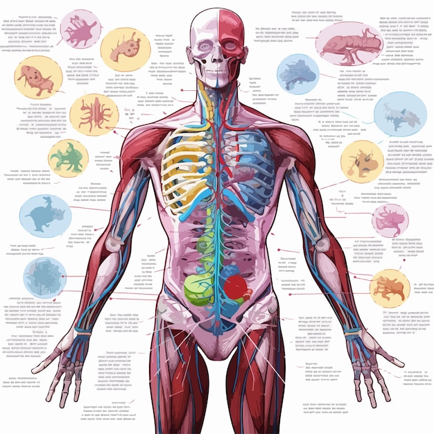 a poster of a human body with the word organs on it