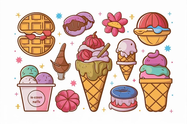 a poster of ice creams with the words quot ice cream quot on it