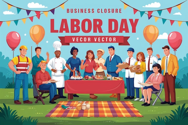 a poster for the labor day is shown