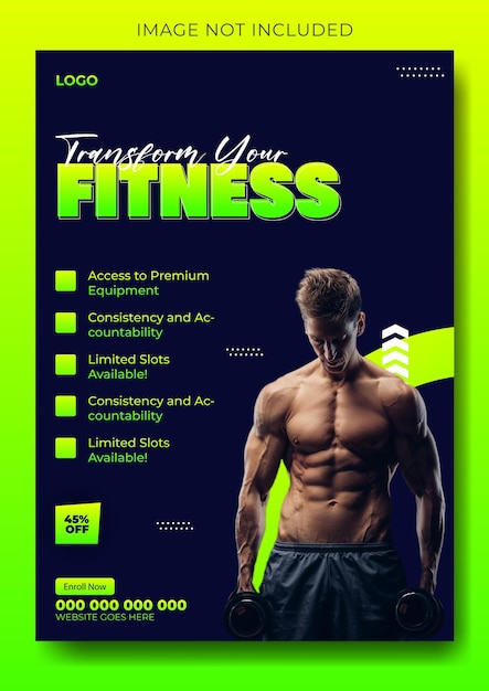 a poster for a man with the words fitness and fitness on it