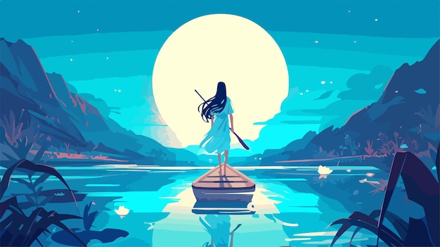 a poster for a mermaid with a full moon in the background