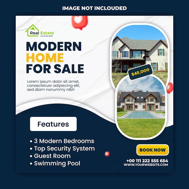 a poster for a model home for sale