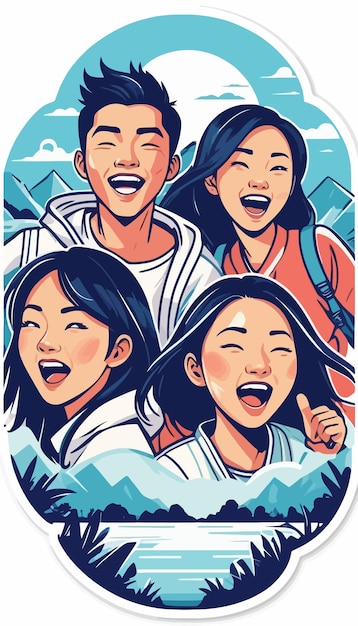 a poster for a movie called a girl laughing with her mouth open