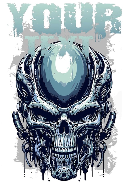 Vector a poster for the movie the monster has a skull on it