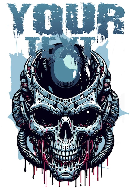 Vector a poster for the movie the skull on the cover