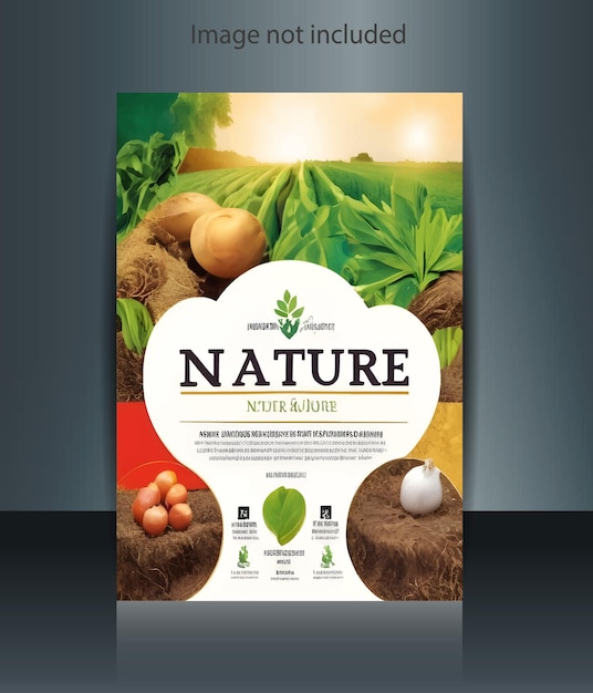 Vector a poster for natural food with the words nature nature in it