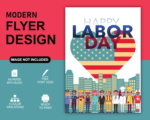 Vector a poster for a new art project called happy labor day