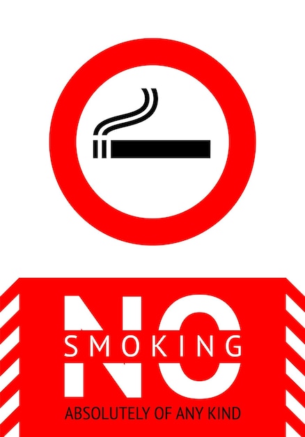 Poster No smoking, ready for print, vector illustration