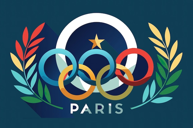 Vector a poster for the olympics with the words paris