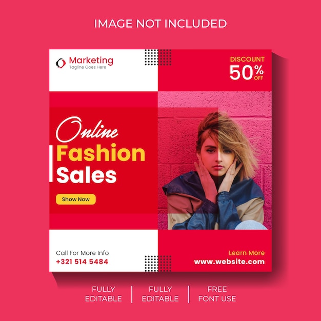 A poster for online fashion sales that is on sale.