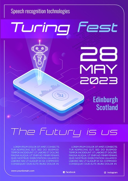 A poster for a phone show called the future is us.