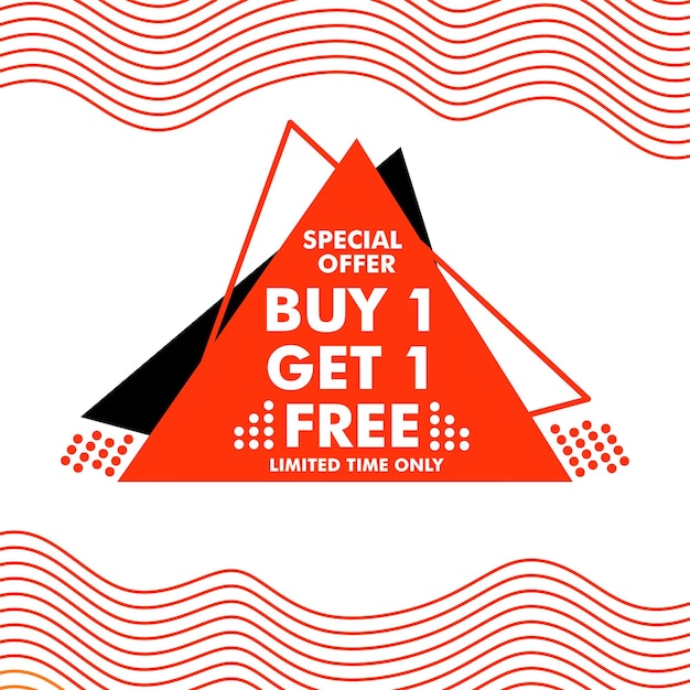 Poster promotion with concept buy 1 get 1 free