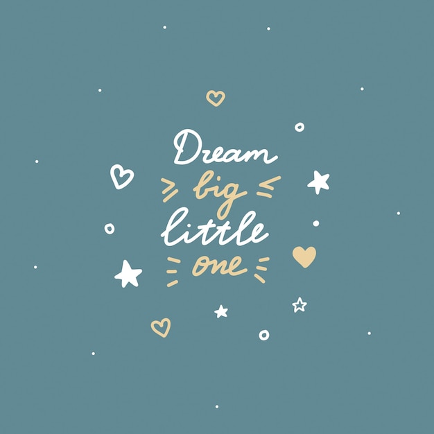 Poster quote text dream room wall decor kids