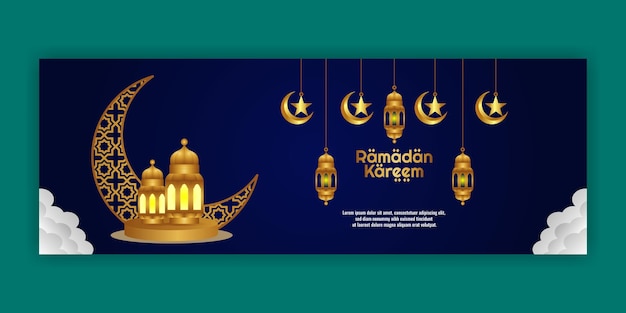 Vector a poster for ramadan kareem with a lantern and the words ramadan